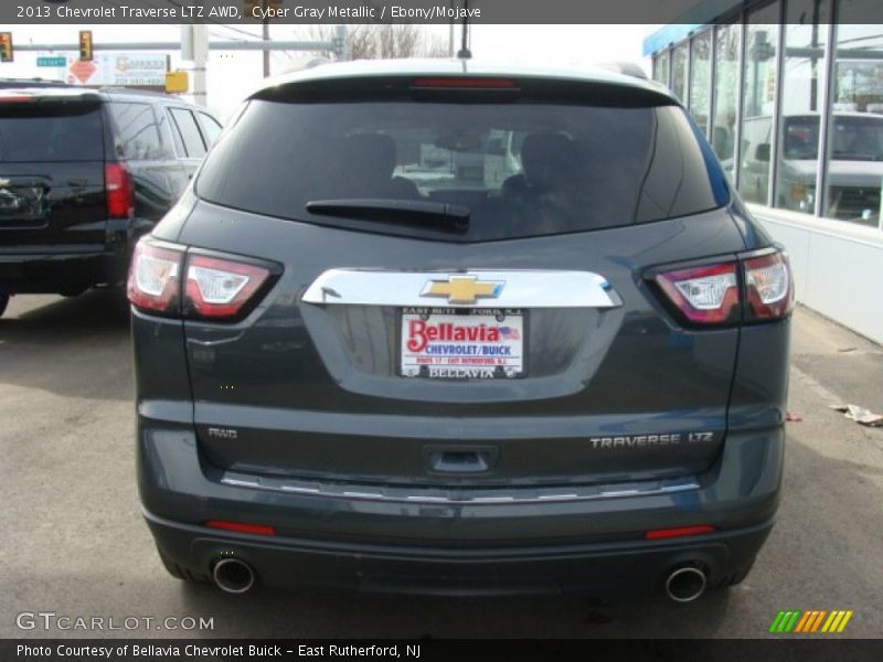 Cyber Gray Metallic / Ebony/Mojave 2013 Chevrolet Traverse LTZ AWD
