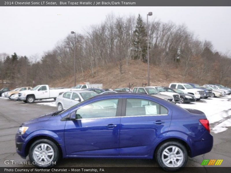 Blue Topaz Metallic / Jet Black/Dark Titanium 2014 Chevrolet Sonic LT Sedan