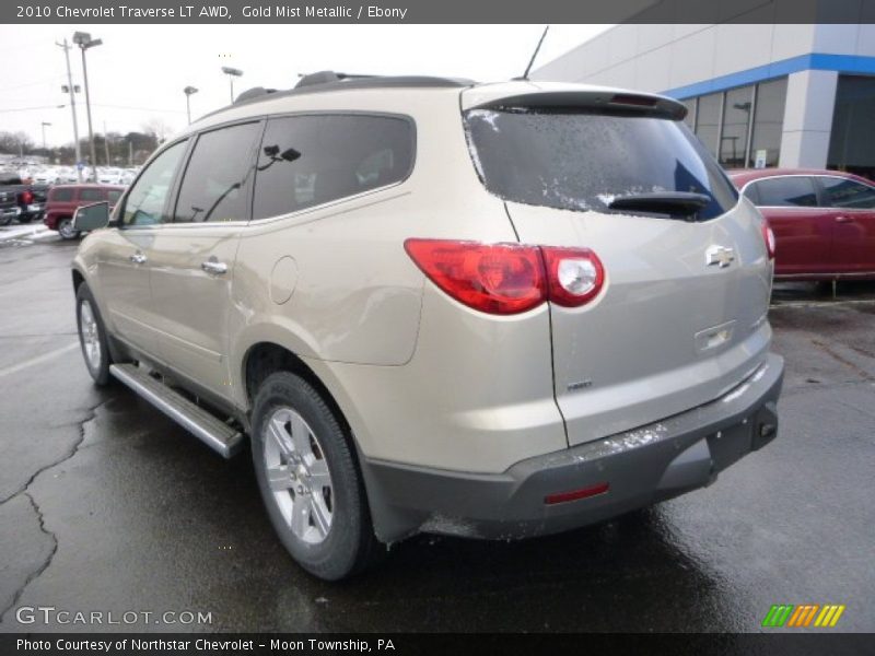 Gold Mist Metallic / Ebony 2010 Chevrolet Traverse LT AWD