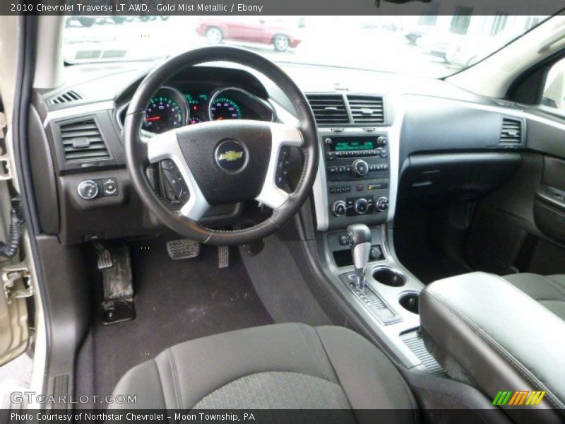 Gold Mist Metallic / Ebony 2010 Chevrolet Traverse LT AWD