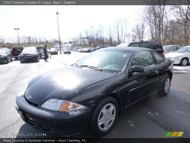 Black / Graphite 2002 Chevrolet Cavalier LS Coupe