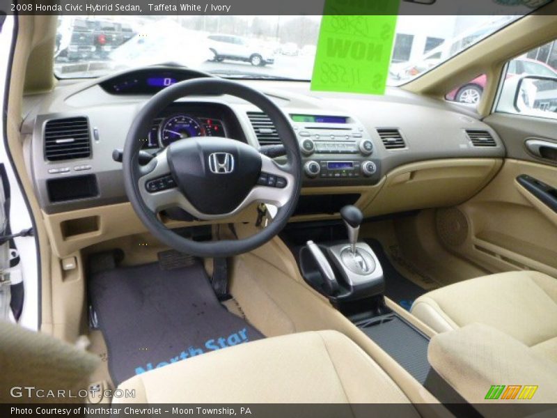 Taffeta White / Ivory 2008 Honda Civic Hybrid Sedan