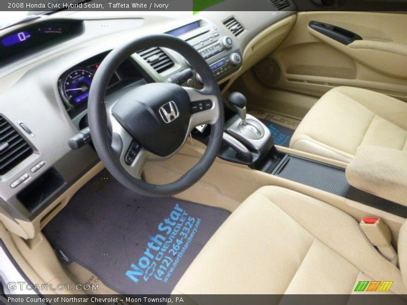 Taffeta White / Ivory 2008 Honda Civic Hybrid Sedan