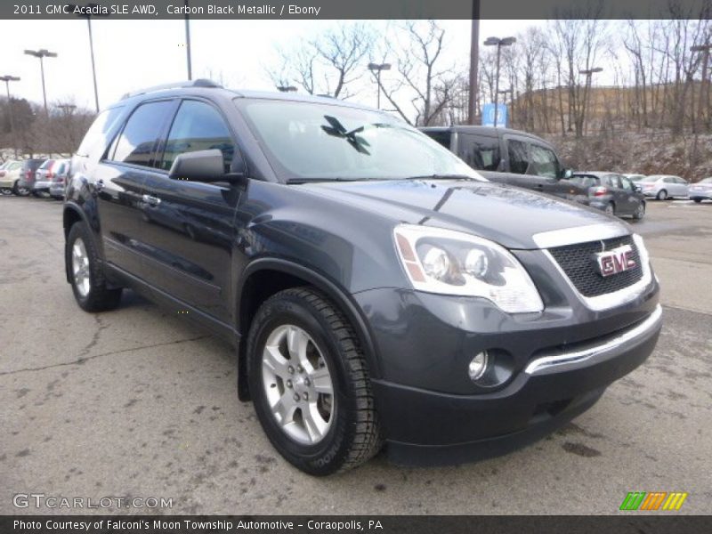 Carbon Black Metallic / Ebony 2011 GMC Acadia SLE AWD