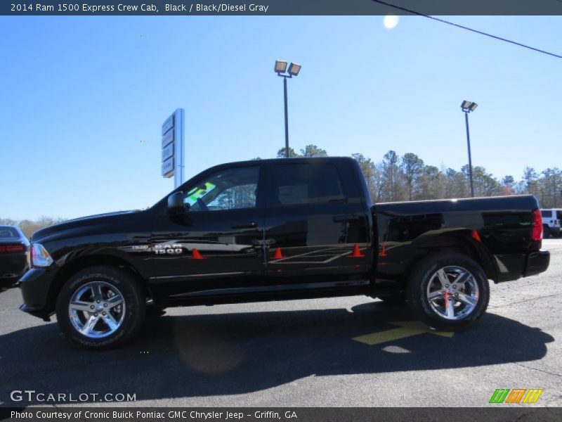 Black / Black/Diesel Gray 2014 Ram 1500 Express Crew Cab