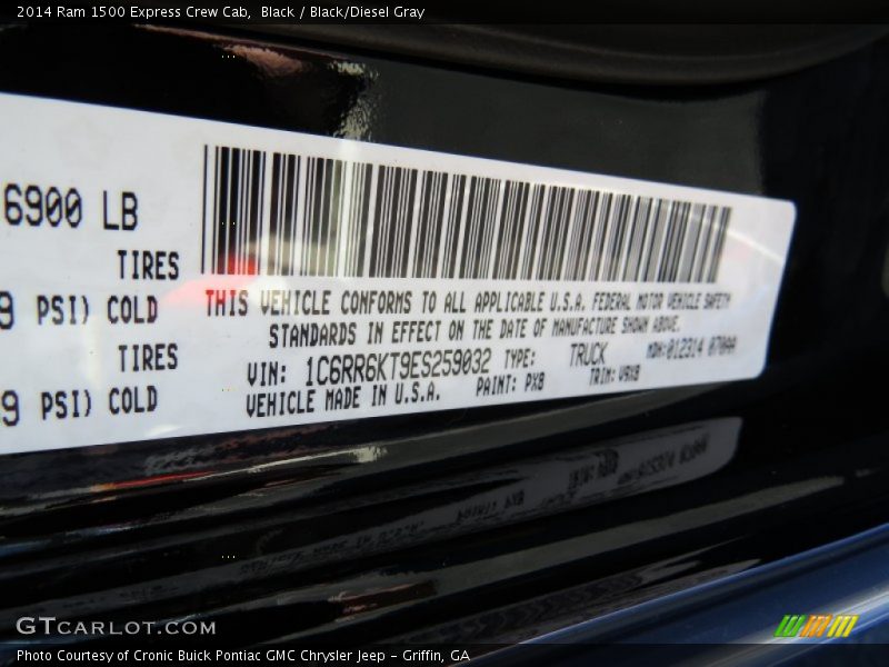Black / Black/Diesel Gray 2014 Ram 1500 Express Crew Cab