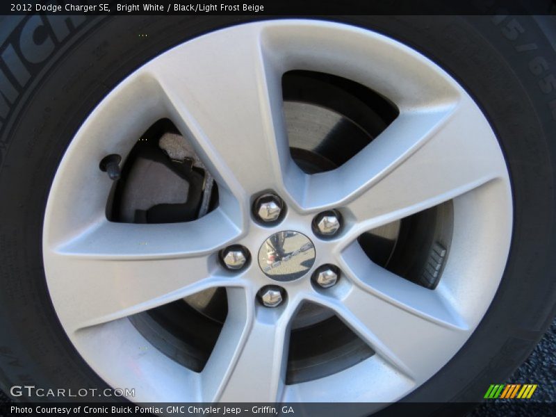 Bright White / Black/Light Frost Beige 2012 Dodge Charger SE