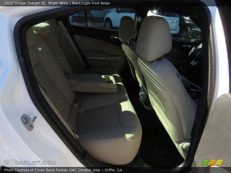 Bright White / Black/Light Frost Beige 2012 Dodge Charger SE
