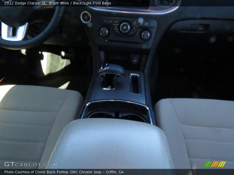 Bright White / Black/Light Frost Beige 2012 Dodge Charger SE