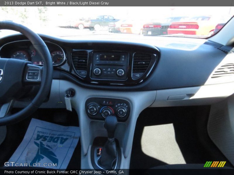 Bright White / Black/Light Diesel Gray 2013 Dodge Dart SXT