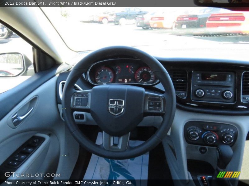 Bright White / Black/Light Diesel Gray 2013 Dodge Dart SXT