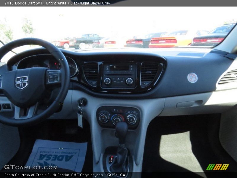 Bright White / Black/Light Diesel Gray 2013 Dodge Dart SXT