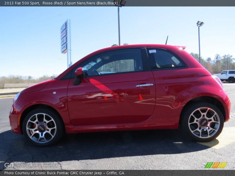 Rosso (Red) / Sport Nero/Nero (Black/Black) 2013 Fiat 500 Sport