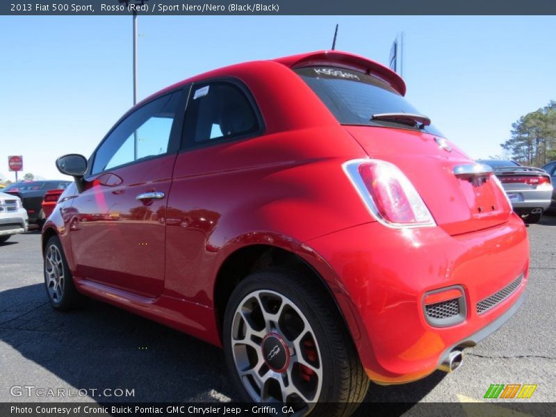 Rosso (Red) / Sport Nero/Nero (Black/Black) 2013 Fiat 500 Sport