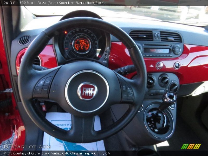 Rosso (Red) / Sport Nero/Nero (Black/Black) 2013 Fiat 500 Sport