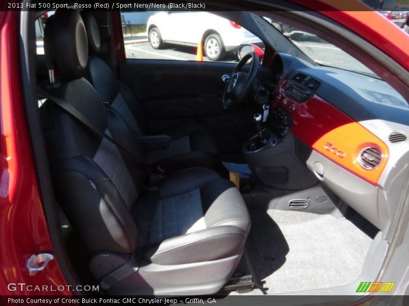 Rosso (Red) / Sport Nero/Nero (Black/Black) 2013 Fiat 500 Sport