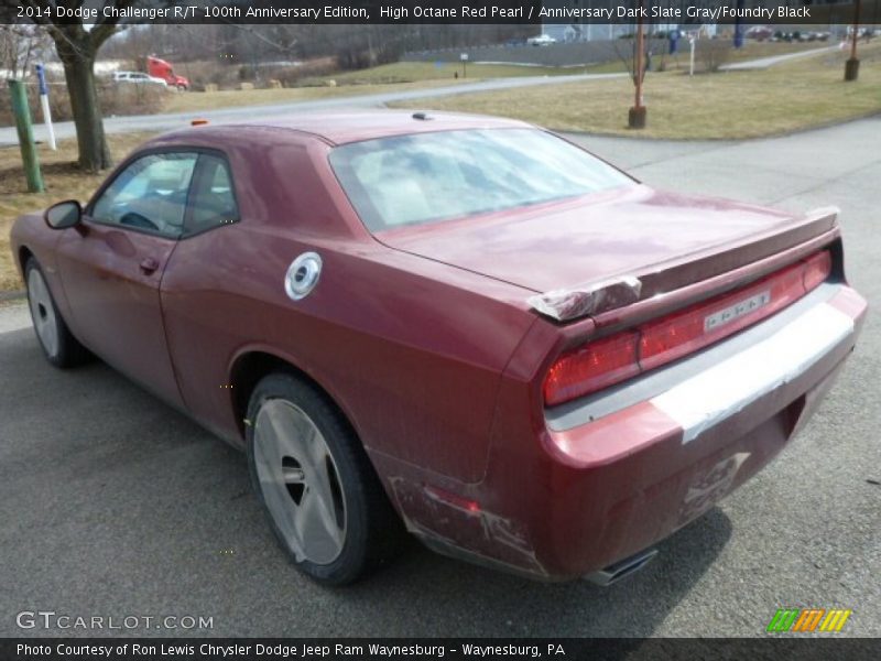 High Octane Red Pearl / Anniversary Dark Slate Gray/Foundry Black 2014 Dodge Challenger R/T 100th Anniversary Edition