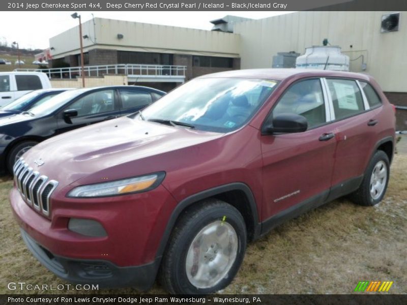 Deep Cherry Red Crystal Pearl / Iceland - Black/Iceland Gray 2014 Jeep Cherokee Sport 4x4