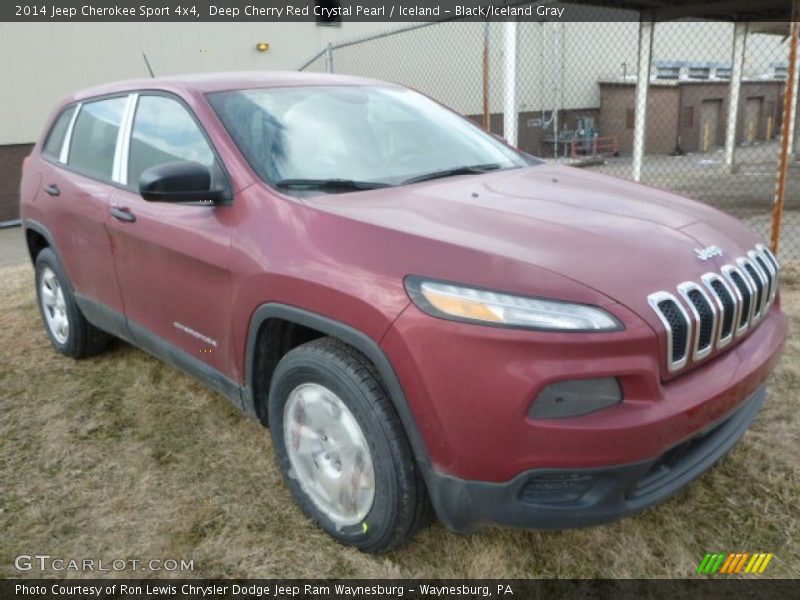 Deep Cherry Red Crystal Pearl / Iceland - Black/Iceland Gray 2014 Jeep Cherokee Sport 4x4