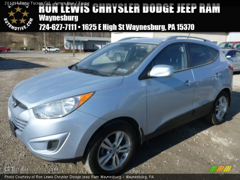 Aurora Blue / Taupe 2011 Hyundai Tucson GLS