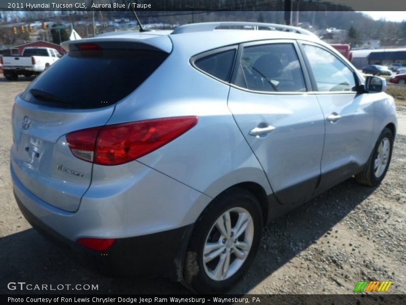 Aurora Blue / Taupe 2011 Hyundai Tucson GLS