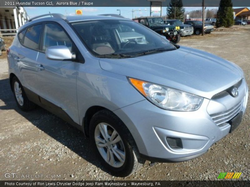 Aurora Blue / Taupe 2011 Hyundai Tucson GLS