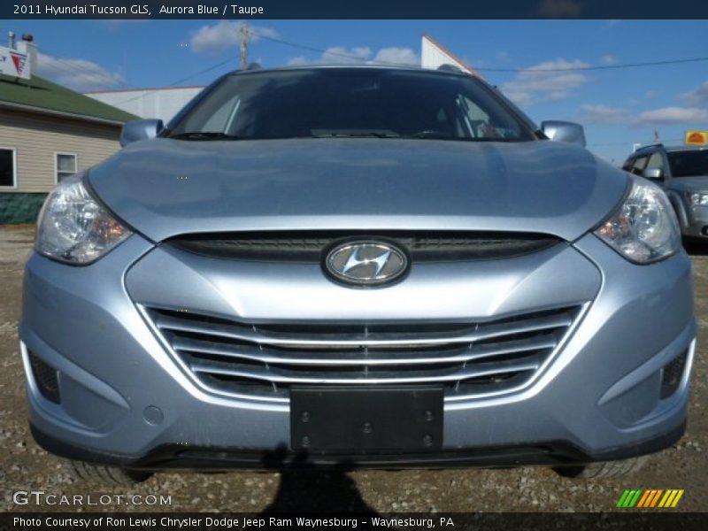 Aurora Blue / Taupe 2011 Hyundai Tucson GLS