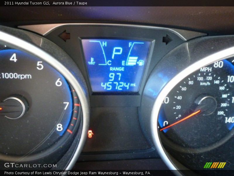 Aurora Blue / Taupe 2011 Hyundai Tucson GLS
