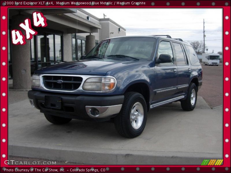 Medium Wedgewood Blue Metallic / Medium Graphite 2000 Ford Explorer XLT 4x4