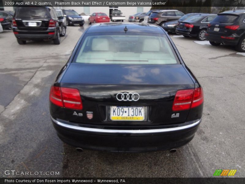 Phantom Black Pearl Effect / Cardamom Beige Valcona Leather 2009 Audi A8 4.2 quattro