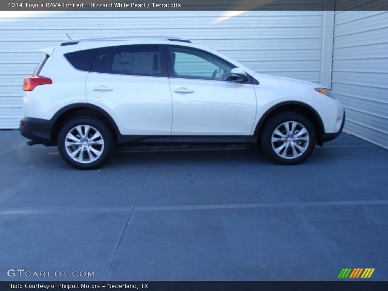 Blizzard White Pearl / Terracotta 2014 Toyota RAV4 Limited