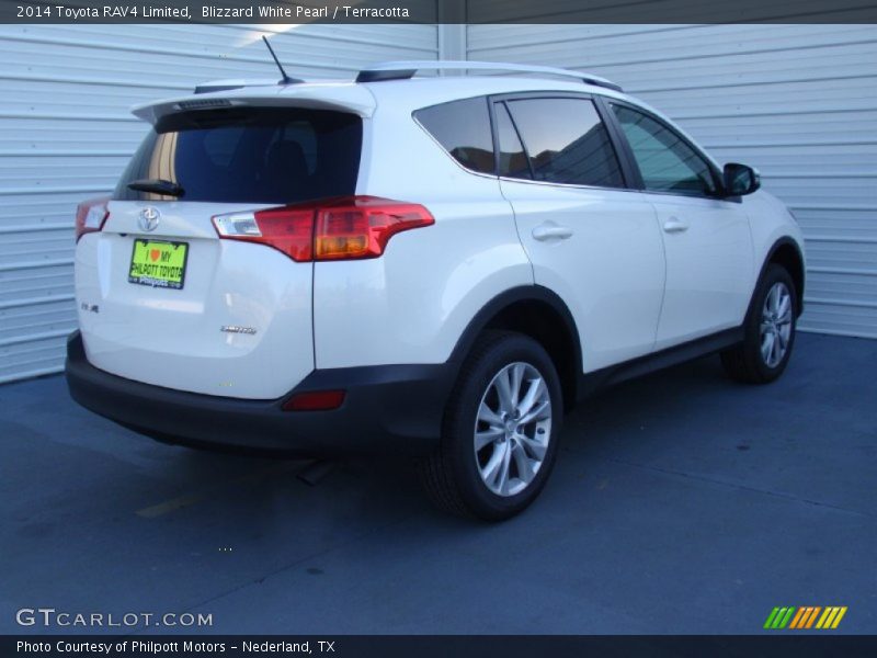 Blizzard White Pearl / Terracotta 2014 Toyota RAV4 Limited
