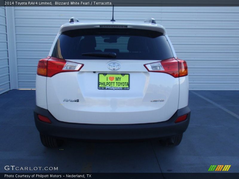 Blizzard White Pearl / Terracotta 2014 Toyota RAV4 Limited