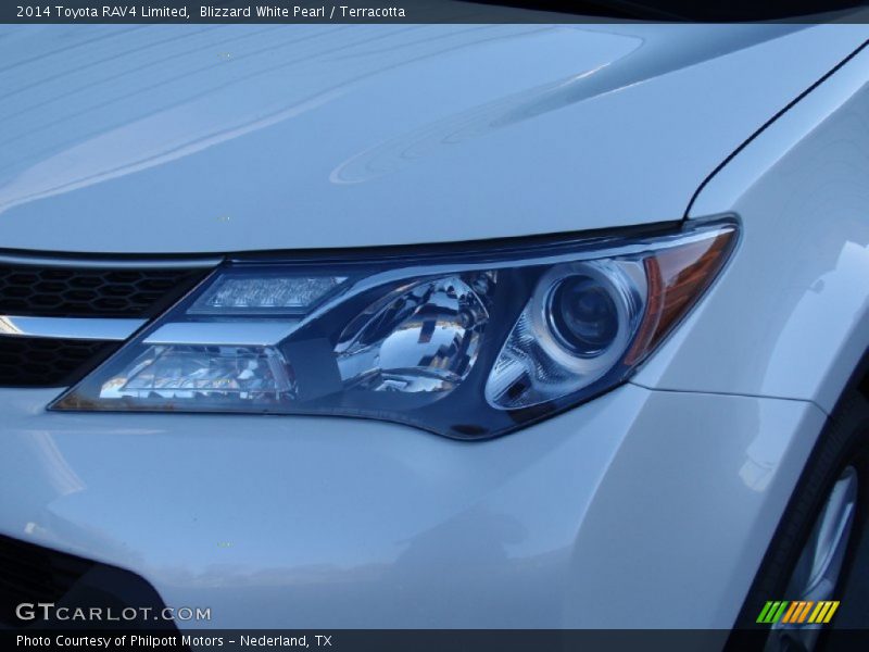 Blizzard White Pearl / Terracotta 2014 Toyota RAV4 Limited