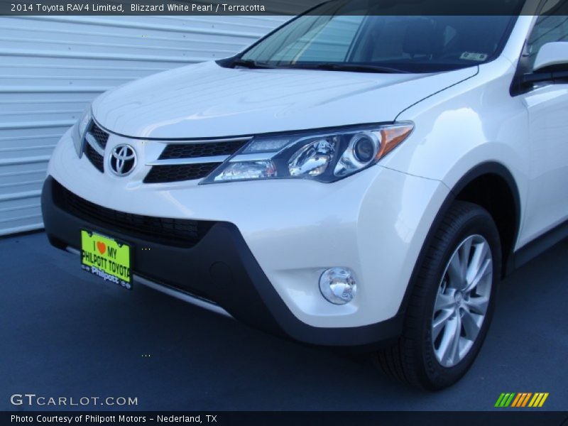 Blizzard White Pearl / Terracotta 2014 Toyota RAV4 Limited