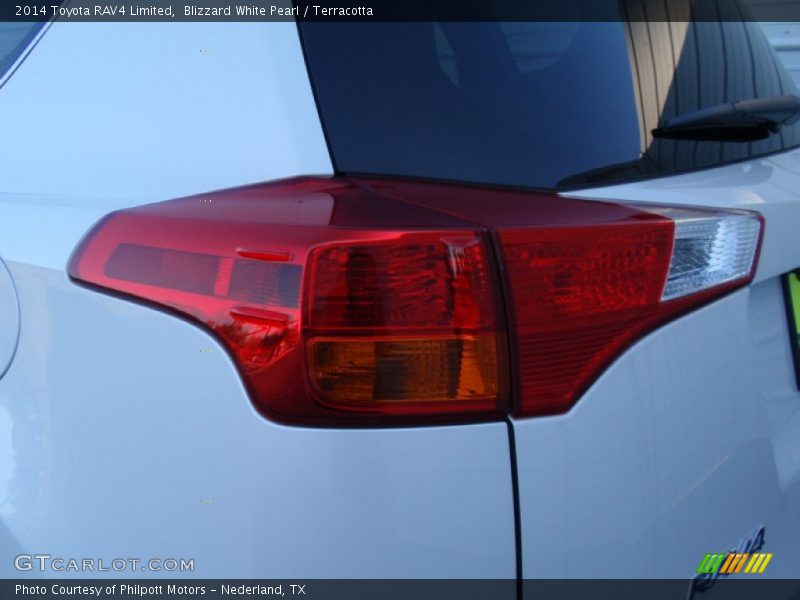 Blizzard White Pearl / Terracotta 2014 Toyota RAV4 Limited