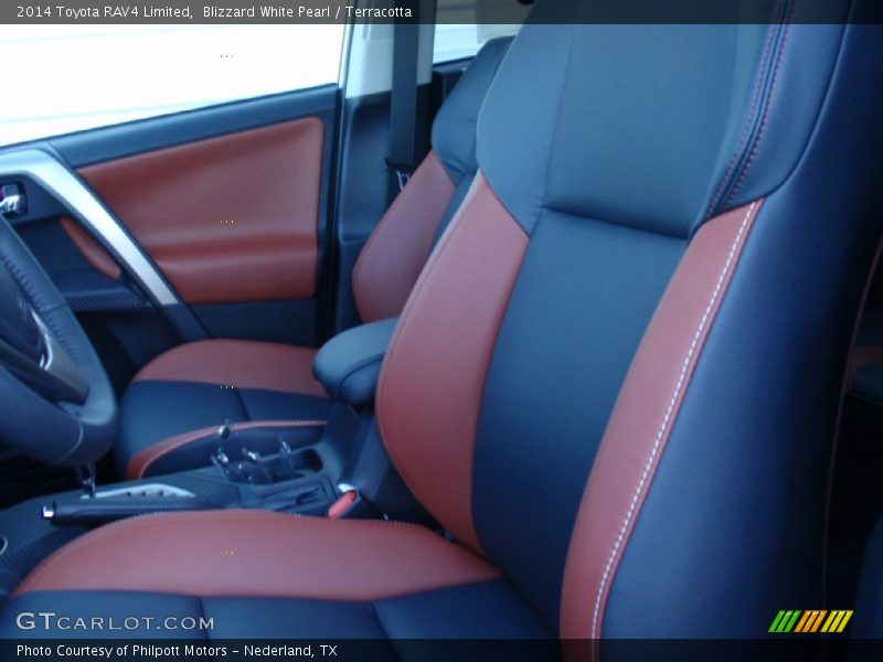 Blizzard White Pearl / Terracotta 2014 Toyota RAV4 Limited