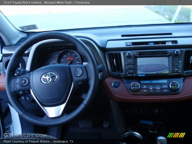 Blizzard White Pearl / Terracotta 2014 Toyota RAV4 Limited
