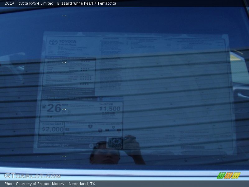 Blizzard White Pearl / Terracotta 2014 Toyota RAV4 Limited