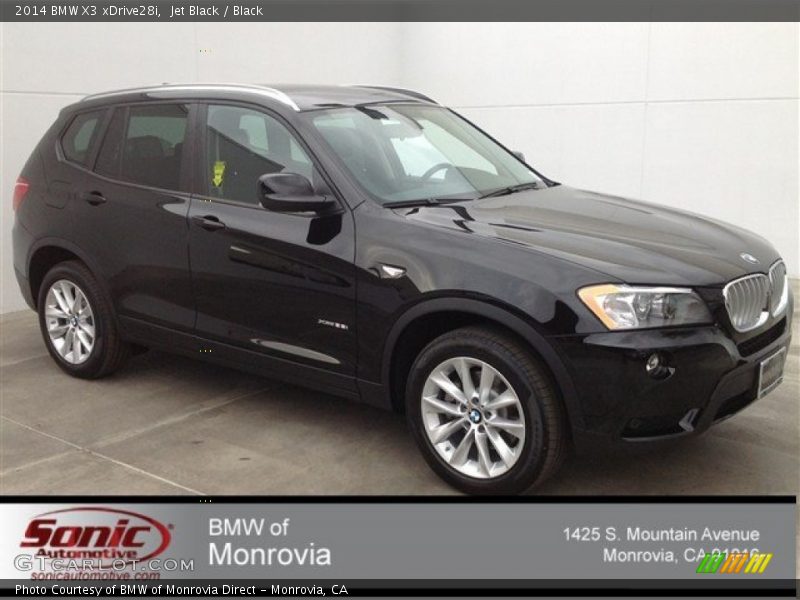 Jet Black / Black 2014 BMW X3 xDrive28i