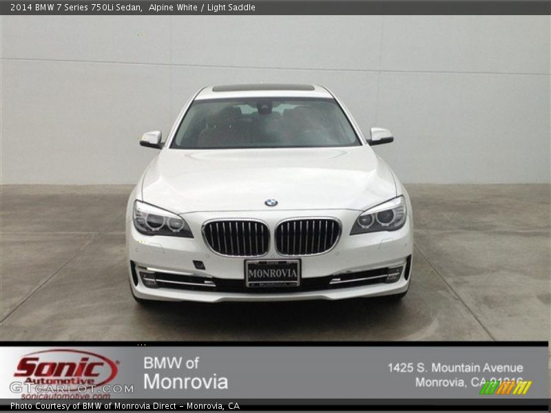 Alpine White / Light Saddle 2014 BMW 7 Series 750Li Sedan