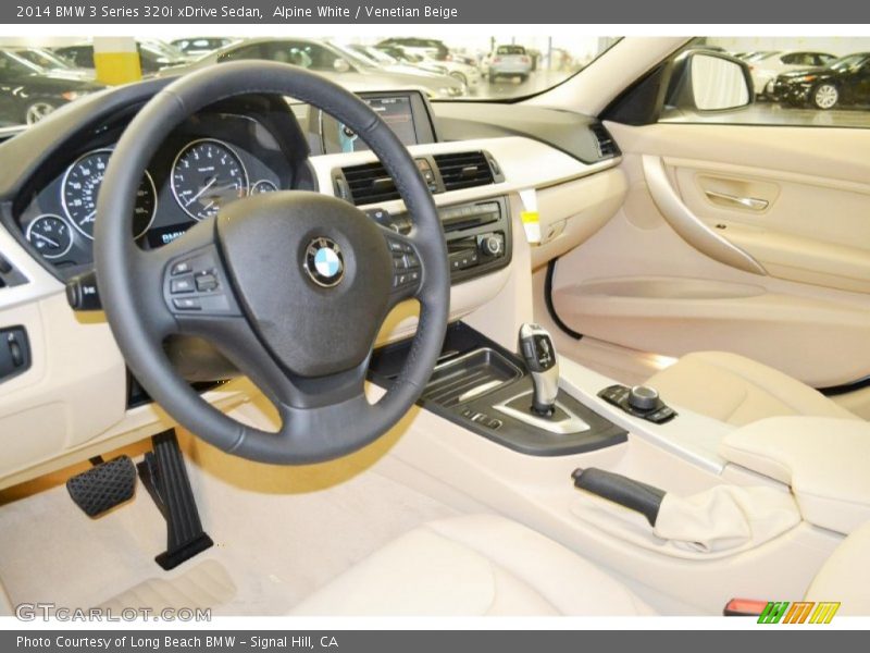 Alpine White / Venetian Beige 2014 BMW 3 Series 320i xDrive Sedan