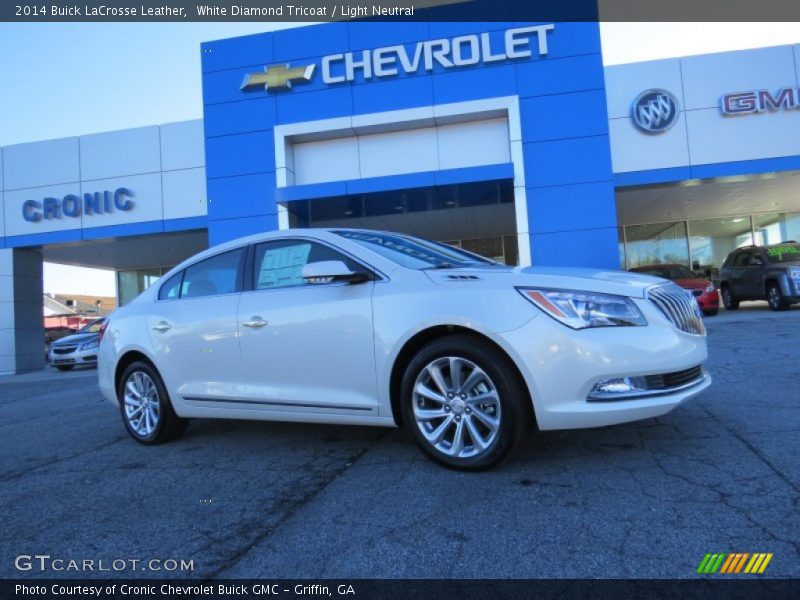 White Diamond Tricoat / Light Neutral 2014 Buick LaCrosse Leather