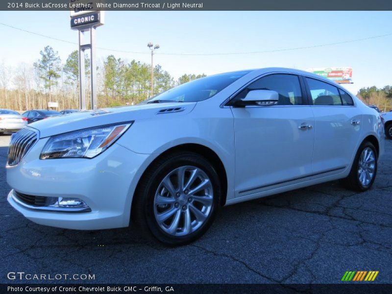 White Diamond Tricoat / Light Neutral 2014 Buick LaCrosse Leather