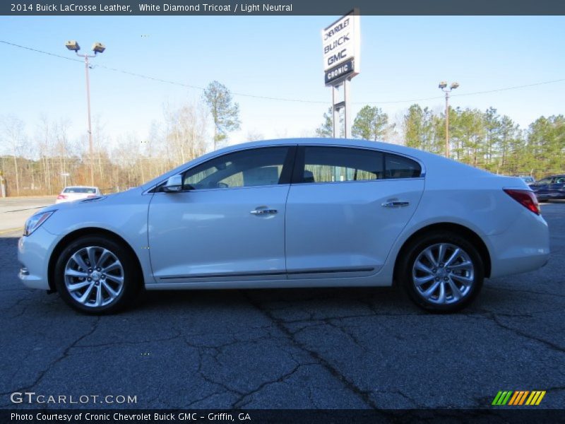 White Diamond Tricoat / Light Neutral 2014 Buick LaCrosse Leather