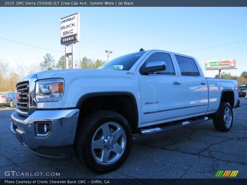 Summit White / Jet Black 2015 GMC Sierra 2500HD SLT Crew Cab 4x4