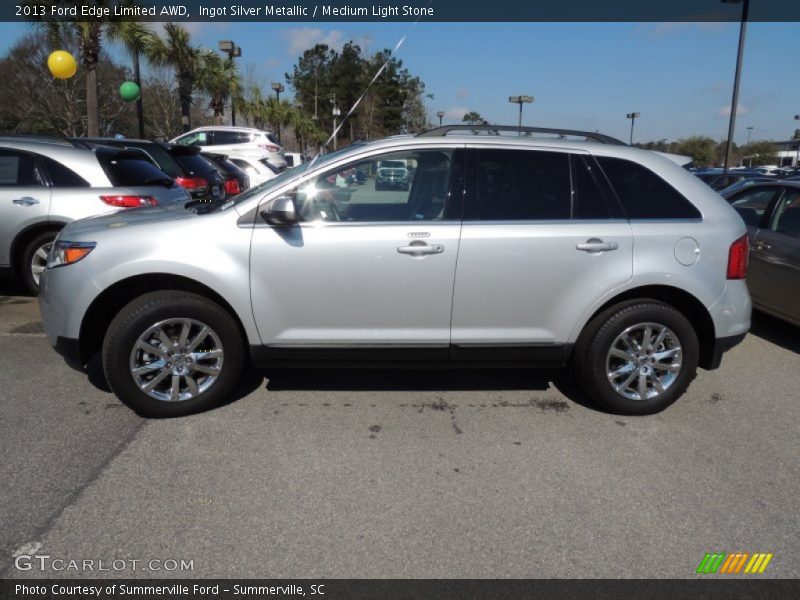 Ingot Silver Metallic / Medium Light Stone 2013 Ford Edge Limited AWD