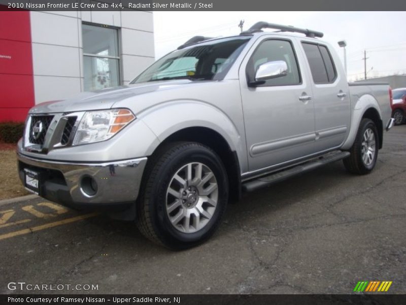 Radiant Silver Metallic / Steel 2010 Nissan Frontier LE Crew Cab 4x4