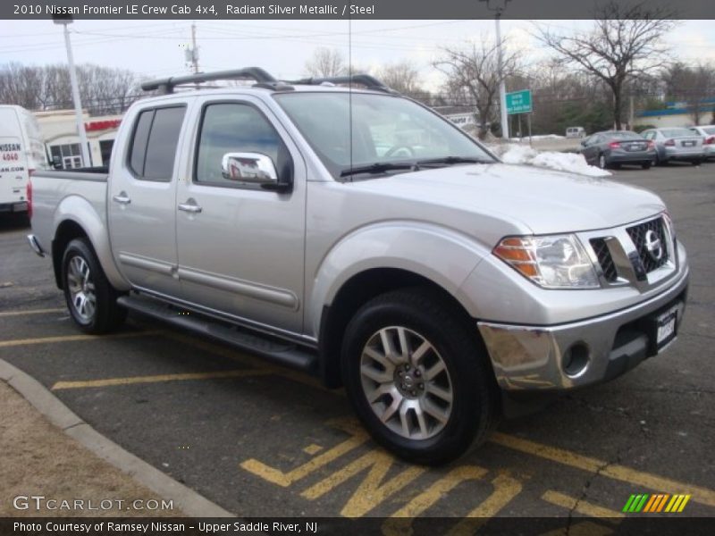 Radiant Silver Metallic / Steel 2010 Nissan Frontier LE Crew Cab 4x4