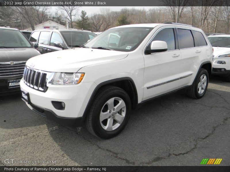 Stone White / Black 2012 Jeep Grand Cherokee Laredo 4x4